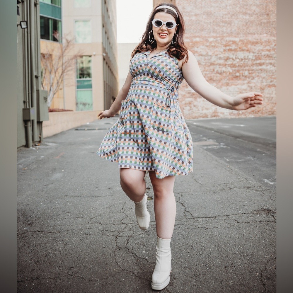 MODCLOTH: Looking Back Retro Checkered Dress